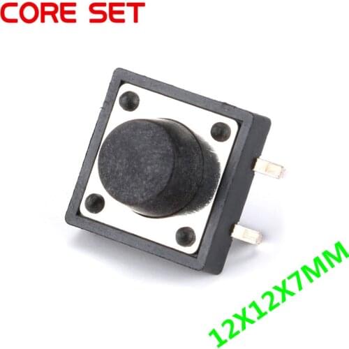 50Pcs/Lot 12x12x7MM Micro SwitchTouch Button Self-reset Button 12*12*7mm keys button DIP 4PIN
