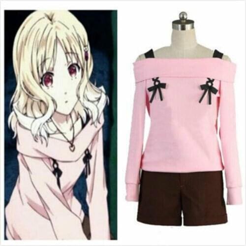 Anime Diabolik Lovers Komori Yui Cosplay Costume Pink Cute Full Suit