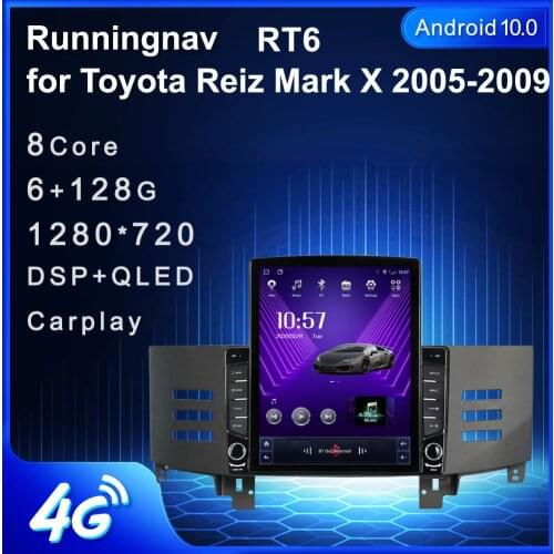 9.7" Android 10.1 For TOYOTA Reiz Mark X 2005-2009 Tesla Type Car Radio Multimedia Video Player Navigation GPS