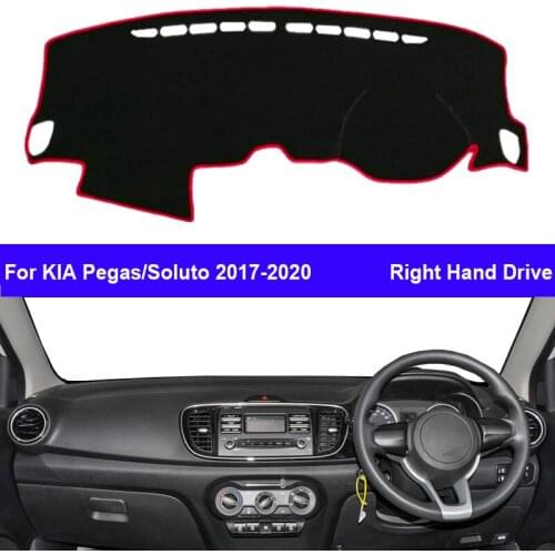 Car Auto Inner Dashboard Cover For KIA Pegas Soluto 2017 2018 2019 2020 Center Console Protector Carpet Dashmat Reduce Sun Shade