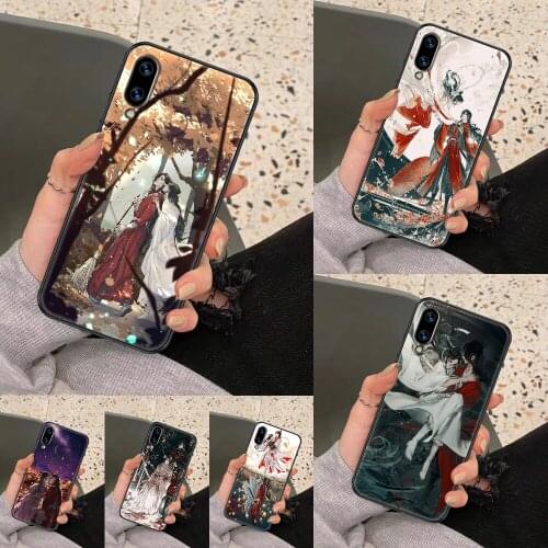 Tian Guan Ci Fu Phone case For Huawei Honor 6 7 8 9 10 10i 20 A C X Lite Pro Play black soft hoesjes painting funda fashion back