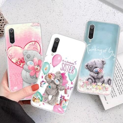 Teddy Me To You Bear Silicon Phone Case For Xiaomi Note 10 Mi 11 9 8 CC9 10T 9T 5X 6X A3 A2 A1 Lite Pro Poco F1 X3 Cover Coque