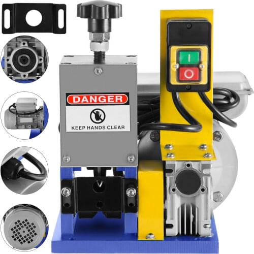 Electric Powered Wire Stripping Machine Automatic Cable Stripper Metal Recycle 1.5-25mm