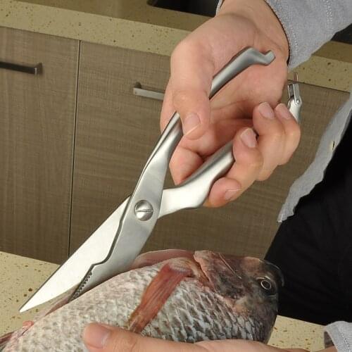Kitchen Scissors Multifunctional Stainless Steel Scissors Chicken Fish Bone Cut Shears Opener Kitchen Cooking Tool Chef Scissors