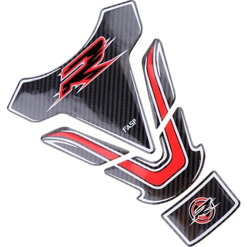 Motorcycle Gas Protector, Tank Pad 5D Printed Sticker, Carbon Fiber Decal for ATV Scooter Vehicles, Red