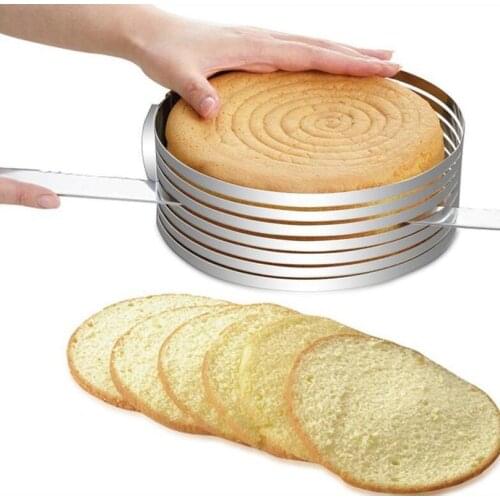 DIY Adjustable Cake Cutter Slicer Mold Round Shape Bread Cake Slicer Cutting Fixator Layer Kitchen Baking Cooking Accessories