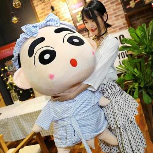 45-60cm PVC New Crayon Shin-chan Cute Plush Toy Large Pillow Cartoon Toys Give Friends Creative Birthday Gifts Christmas Gifts