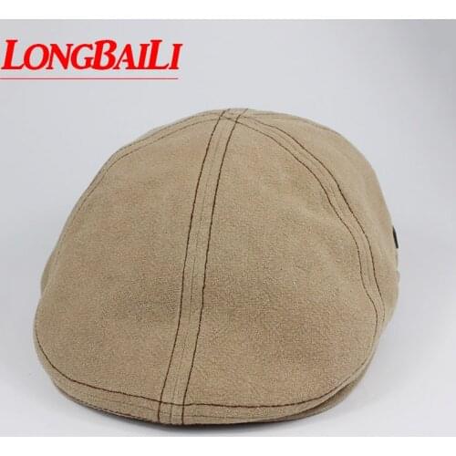 Autumn Plain Beret Hats For Men Leisure Visor Caps Newsboy Caps Flat Hats Free Shipping PBFE011