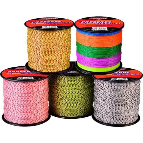 PE Multicolor 4 Strands Braided Fishing Line Carp Braid Rope 500m Kite Line Sea Rod Spinning Fishing Reel Accessories