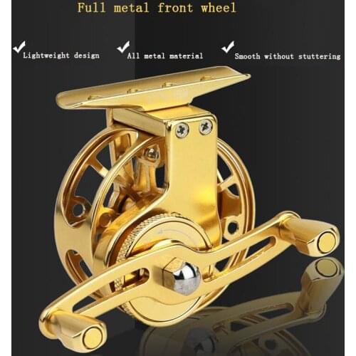 RQNQ NEW 2020 Winter Reel HP-55 All Metal Fish Coil Fly Fishing Reels Material Tackle Equipment Ice Fishing Reel