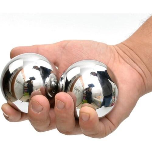 2pcs 55mm Baoding Balls Solid Stainless Steel For Wrist Strengthening Relaxation