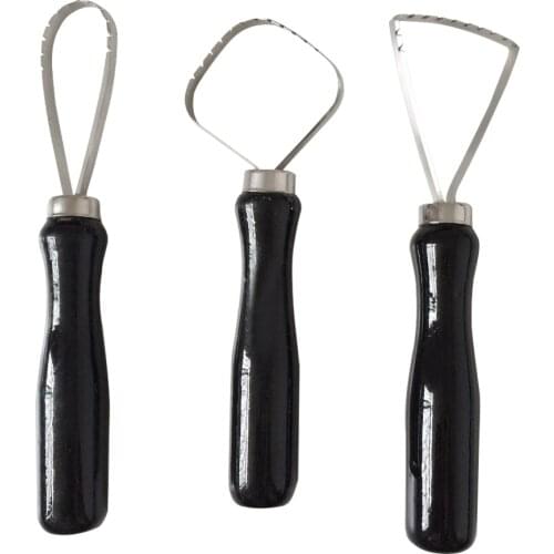 3pcs Sculpture Scraper Carved Sludge Shaper Ceramic Pottery Clay Trimming Big Loop Tools Set Полимерная Глина Ceramic