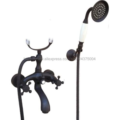 Bathtub Faucets Wall Mounted Oil Rubbed Bronze Bathtub Faucet With Hand Shower Bathroom Bath Shower Faucets Ntf564