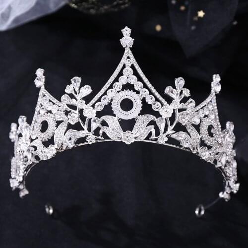 Wedding Bridal Crown Hair Accessories Luxury Headwear Womens Alloy Rhinestones Inlaid Headband Headwear For Wedding Birthday