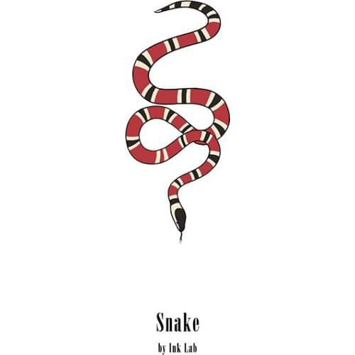 24MM×57MM snake color tattoo stickers waterproof men and women long-lasting dark gothic minimalist net red