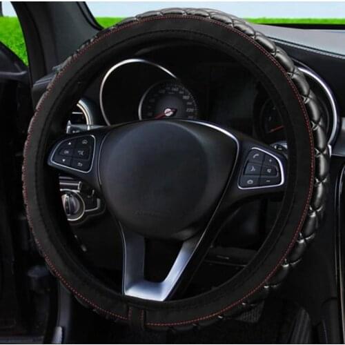 Universal Anti Slip Car Steering Wheel Cover Diamond-studded Crown Soft Leather Auto Steering- Wheel Cover Auto Decoratie