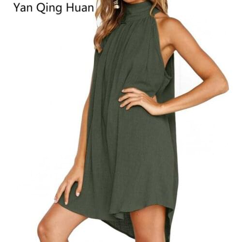 YANQINGHUAN Linen Summer Dresses