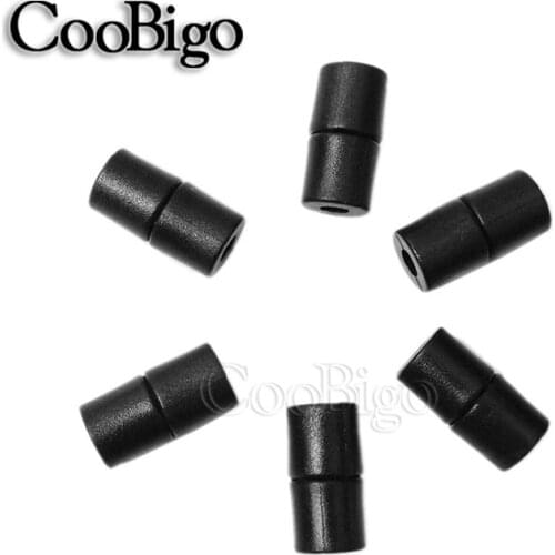 10pcs Breakaway Safety Pop Cord Lock Black Barrel Connector Buckle for Necklace Paracord Bracelet Ribbon Cord Lanyard DIY Parts