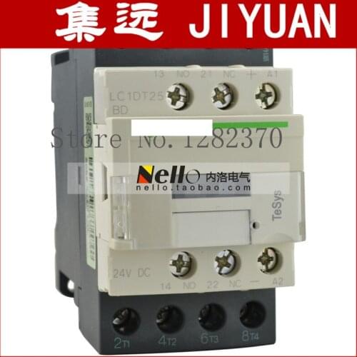 [ZOB] original genuine DC24V/110V/220V DC contactor 4-pole contactors LC1-DT25BDC/FDC/MDC 25A --2pcs/lot