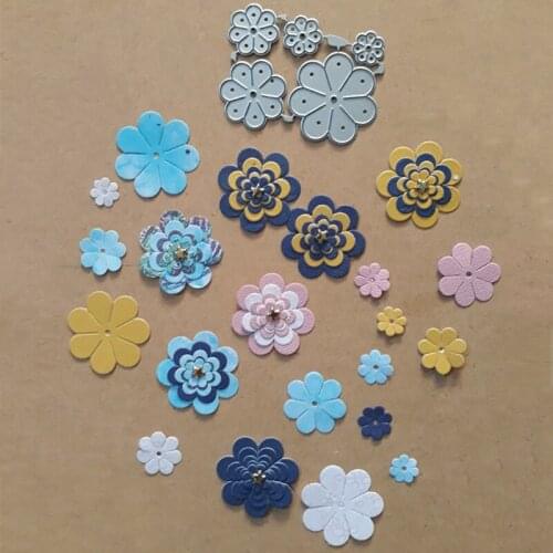 1 Pcs Sun Flowers Metal Cutting Dies Daisy DIY Etched Dies Craft Paper Card Making Scrapbooking Embossing Template