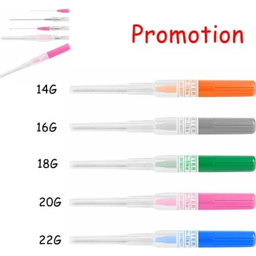 1PC Professional Steel I.V. Catheter Cannula Piercing Needles 14G 16G 18G 20G 22G Body Jewelry Tattoo Piercings Kit Gauges