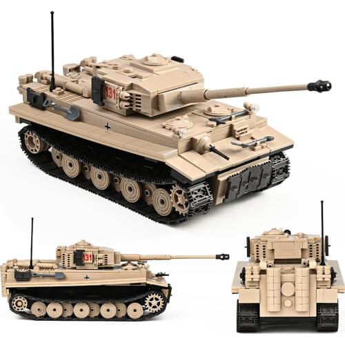 1018Pcs German WW2 Military Tiger Tank Soldier Weapon Model Sets Buidling Blocks Bricks Kids Educational DIY Toys Birthday Gifts