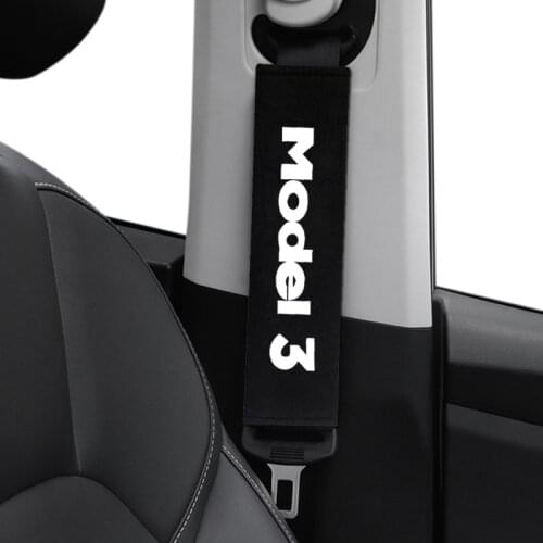 2pcs Car Seat Belt Cover Universal Auto Seat Belt Covers Shoulder Cushion Safety Belts Protector for TESLA MODEL 3 car-styling