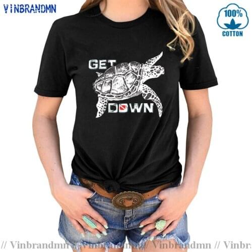2021 Turtle Dive t shirt animal T Shirt scuba diving Women Diver Save the ocean Summer Funny Print Get Down T-Shirts streetwear