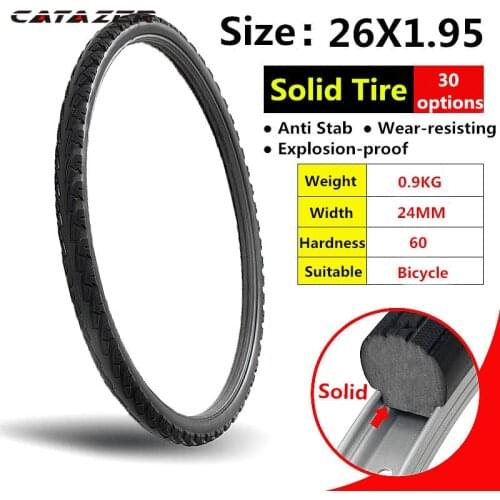 26er 26*1.95 Bicycle Solid Wear-resistant Airless Tire Anti Stab Riding MTB Road Bike Tyre 26 Inch non-Inflatable Tires