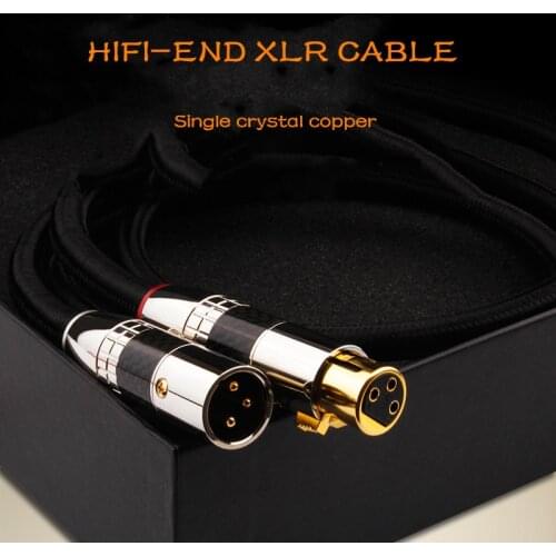 HIFI single crystal copper XLR balance cable cannon cable male to female audio cable CD amplifier audio cable microphone cable