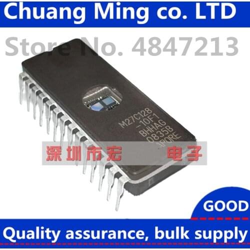 Free Shipping 10pcs/lot M27C128-10F1 27C128 CDIP-28 In Stock M27C128