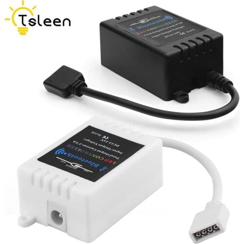 White Black RGB Bluetooth Controller DC 12V 24V Mini Music Controller Light Strip Controller For RGB RGBW LED Strips