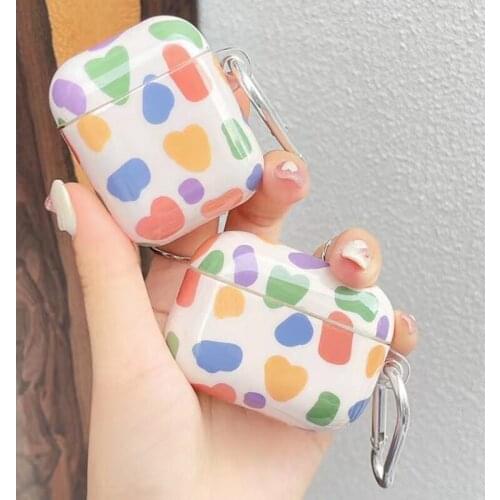 Colorful Mini Leopard Pattern Cute Accessories Bluetooth Earphone Case for Airpods 123 Pro Box Wireless Bag Cover with Keychain