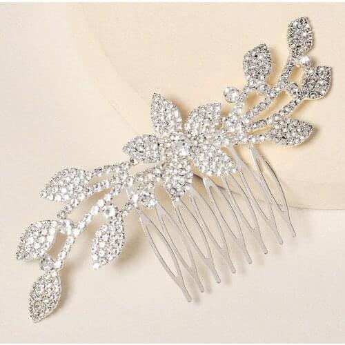 Flower Side Comb Alloy Hair Ornament Ancient Style Bridal Hair Piece Hair Accessories for Women and Girls LL@17