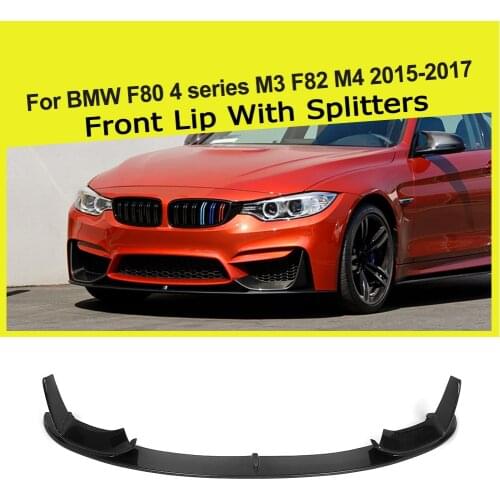 Carbon Fiber FRP Front Bumper Lip Splitters Spoiler Guard for BMW F80 M3 F82 F83 M4 Bumper 2014 - 2017 Tuning Parts