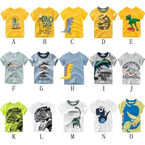 Boys & Girls Unisex T-shirt Cartoon Camouflage Dinosaur Crocodile Kids Tee Military Cotton Tops Baby Child Clothing Toddler Wear