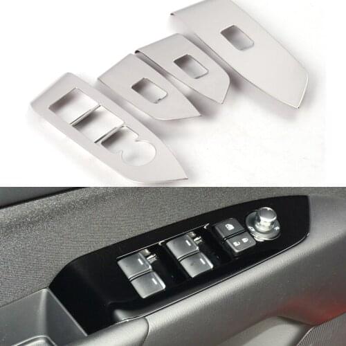 Chrome For MAZDA CX-5 CX5 CX 5 2017 2018 LHD Inner Door Armrest Window Lift Switch Frame Trim Sticker
