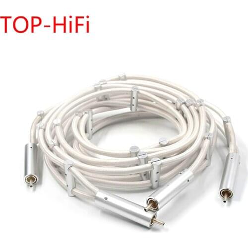 TOP-HiFi Pair Argento the Flow Audio RCA Cable Interconnect Cable for CD Player Amplitier Speaker Interconnect Cables