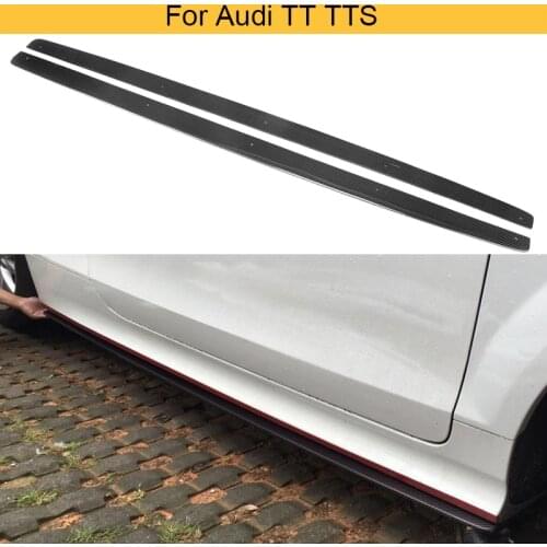 Car Side Skirt Apron Body Kit For Audi TT 8J 2Door Couple 2013 2014 TTS Convertible 2008-2013 Side Skirts Body Kits Carbon Fiber