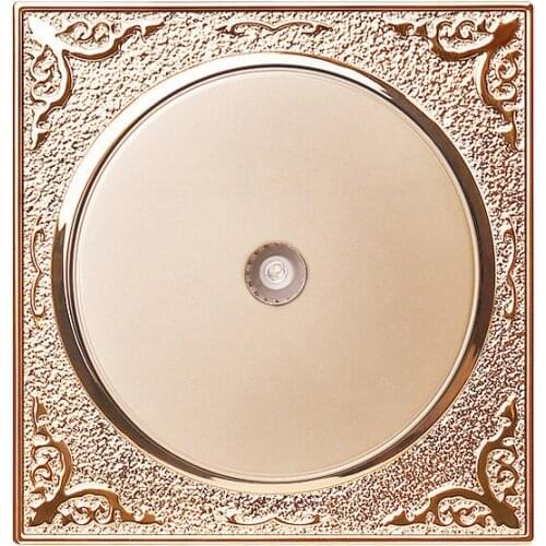 Round 86 concealed carved wall switch socket Cable television One sub two socket TV jack interface