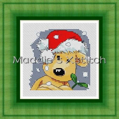 KTX036 Cross Stitch Kit Embroidery Art Homfun Bear Cross Stich Painting Joy Sunday Christmas Decorations For Home Homefun