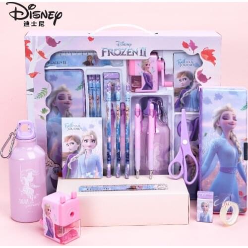 Disney Mickey Minnie Frozen Marvel Stationery Set Male and Female Student Gift Prize Fashion Childrens School Supplies Birthday