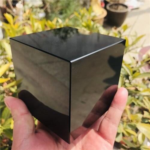 Natural Black Obsidian Quartz Crystal Cube Crystal Stone Polished Specimen Minerals Healing Stone Home Decoration