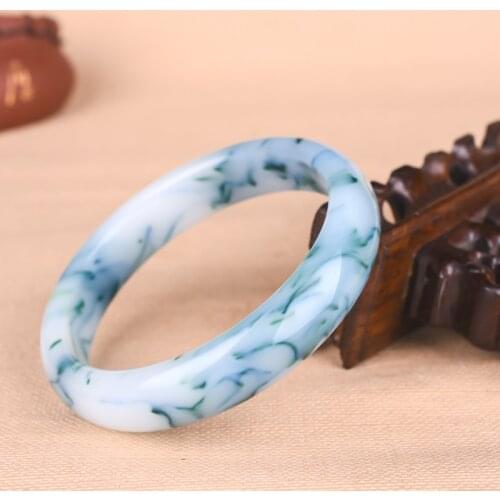 Natural Genuine Color Jade Bracelet Bangle Chinese Hand-Carved Charm Jewelry Accessories Amulet Fashion for Men Women Luck Gifts