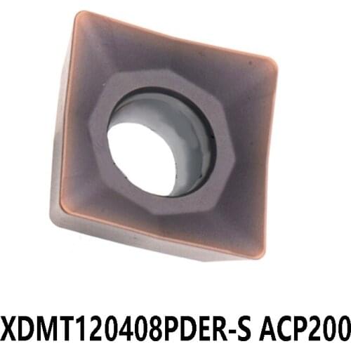 Original XDMT120408PDER-S ACP200 XDMT120408 PDER XDMT 120408 XDMT1204 Milling Cutter Carbide Inserts Turning Tools CNC