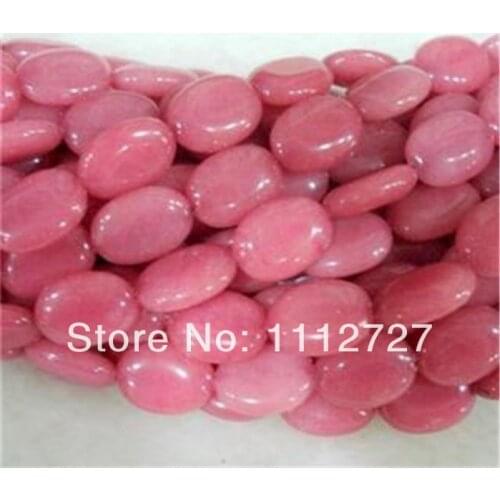 Pink 13x18mm Morganite Oval Chalcedony Loose Beads Natural Stone Accessory Parts For Necklace Bracelet 15" Beads Strand EA173