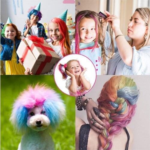 Washable Temporary Hair Dye Pro Salon One Time Hair Dye Color Ink Disposable Rainbow Hair Chalk