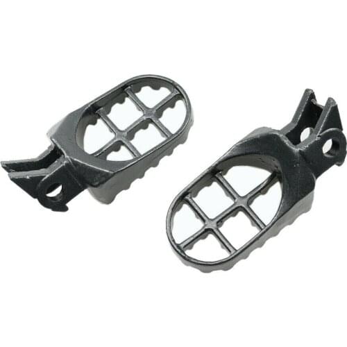 Grey Dirt Bike Off Road Steel Foot Pegs For Kawasaki KX125 KX250 1997-2001