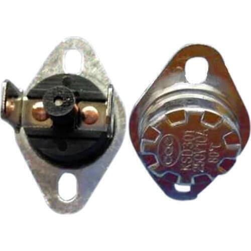 10 pcs Thermal Switch Ksd301/Ksd303 105 Degree Normally Closed Hand Reset Thermostat Temperature Switch