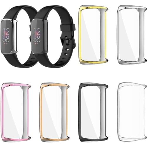 Protection Case For -Fitbit Luxe Smart Watch Plating TPU Soft Cover Full Screen Protector Shell For -Fitbit Luxe